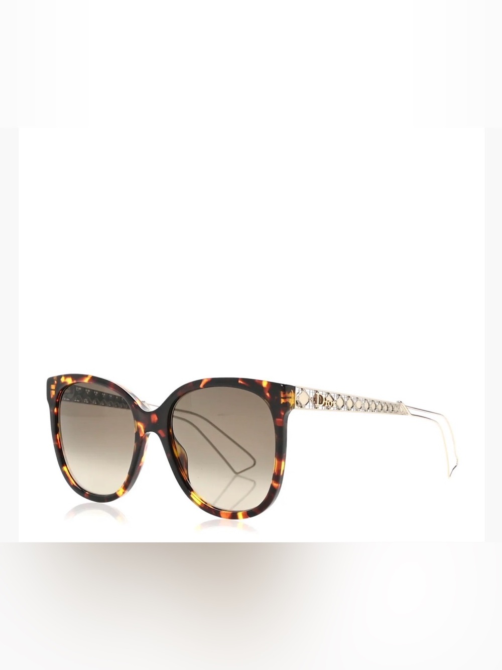 Christian Dior Women's Diorama 3/S TGY/HA Havana/Silver/Gold Sunglasses 56mm